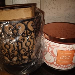 3 wick & candle holder